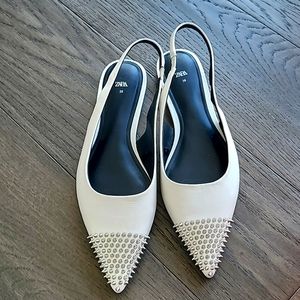 ♥️ZARA Genuine Leather slingback flats